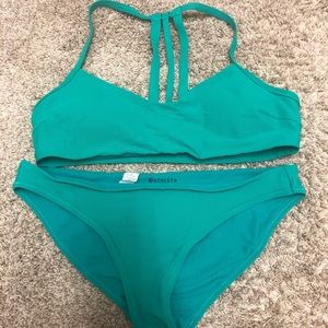 Athleta aqua ribbed bikini